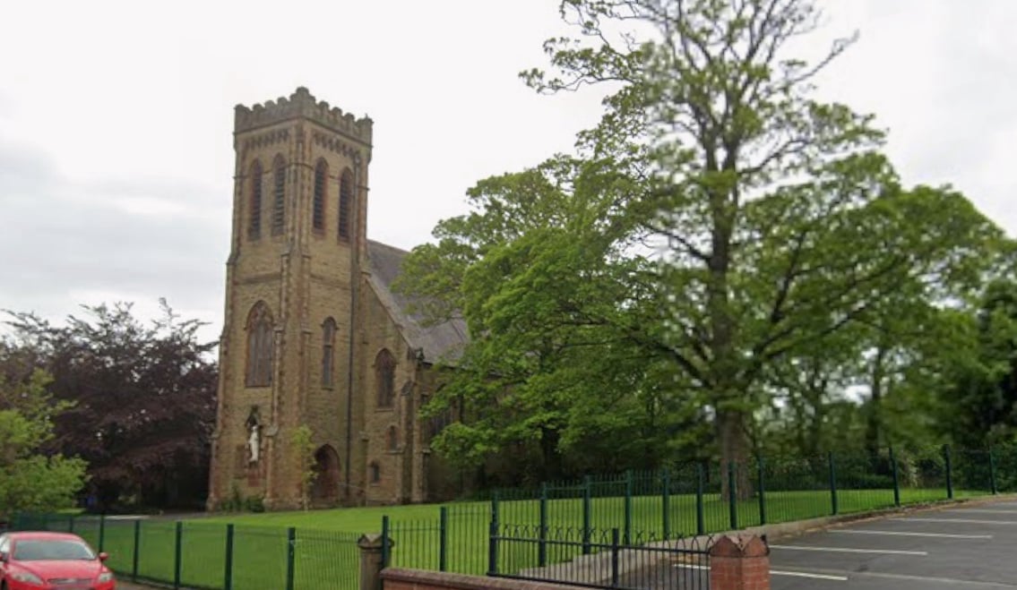Sacred Heart Catholic Church, Heys Street, Thornton Cleveleys - Wyre, featuring memorials and gravestones maintained through professional grave care and memorial maintenance services.